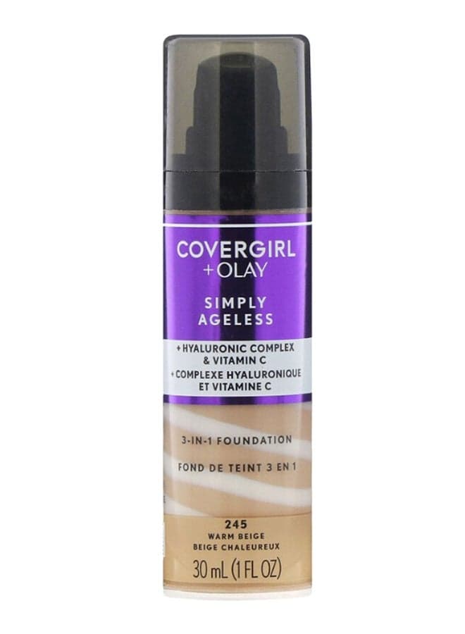 3-In-1 Olay Simply Ageless Foundation 245 Warm Beige