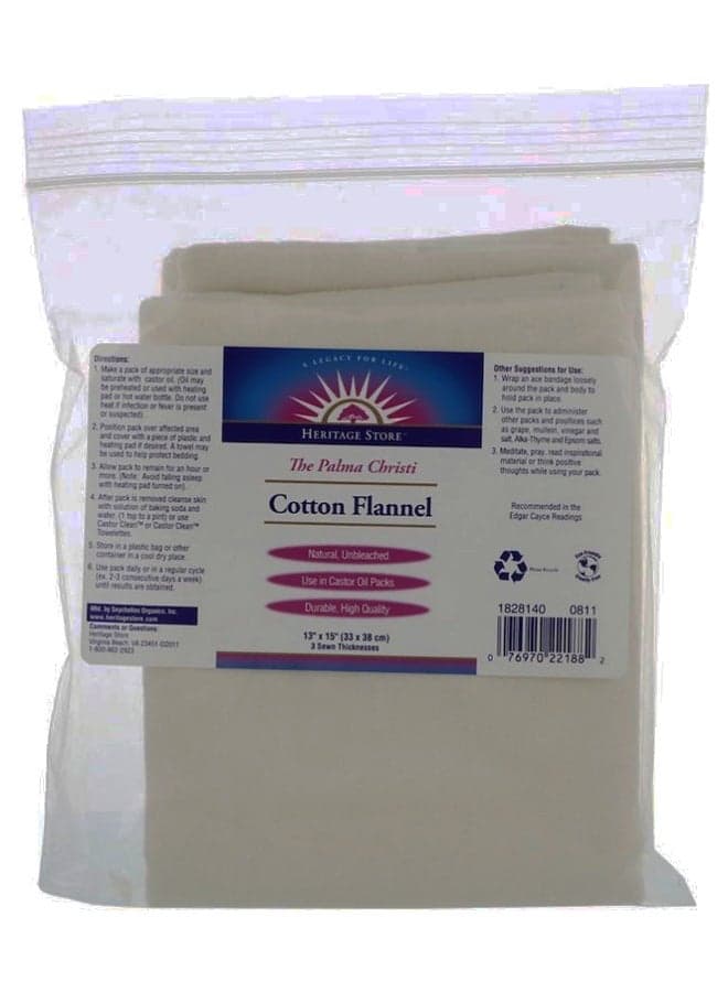Pack Of 3 Sewn The Palma Christi Flannel White 33 x 38cm