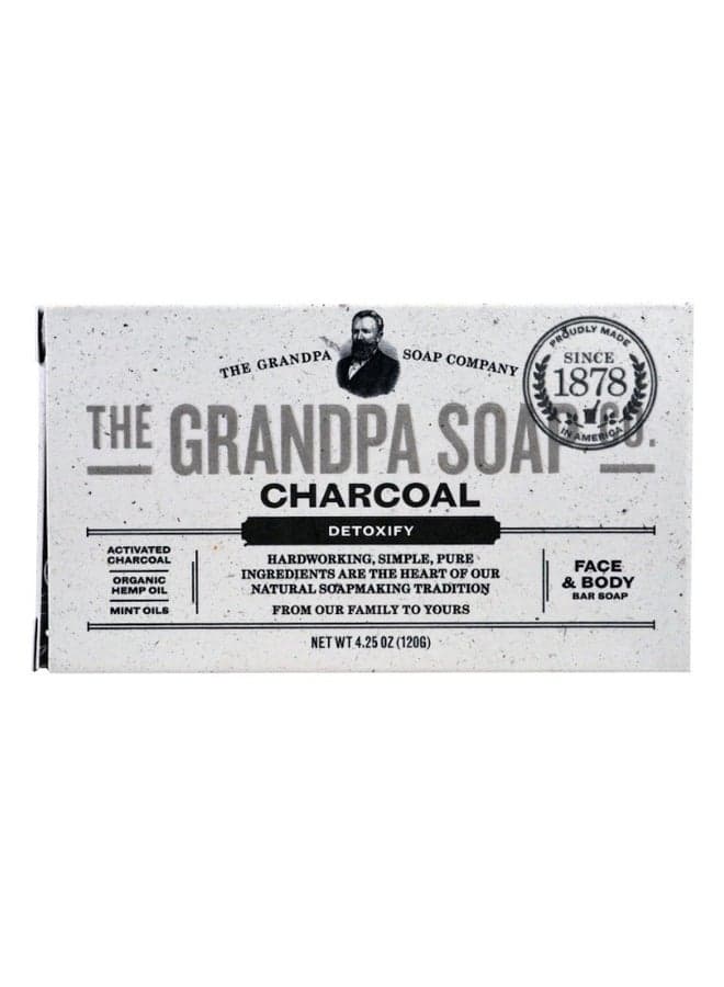 Charcoal Detoxify Face And Body Bar Soap Grey