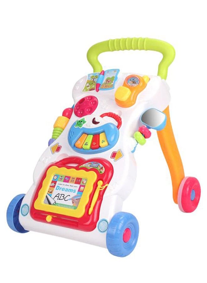 Multi-Functional Anti-Rollover Baby Walker With Music Toys