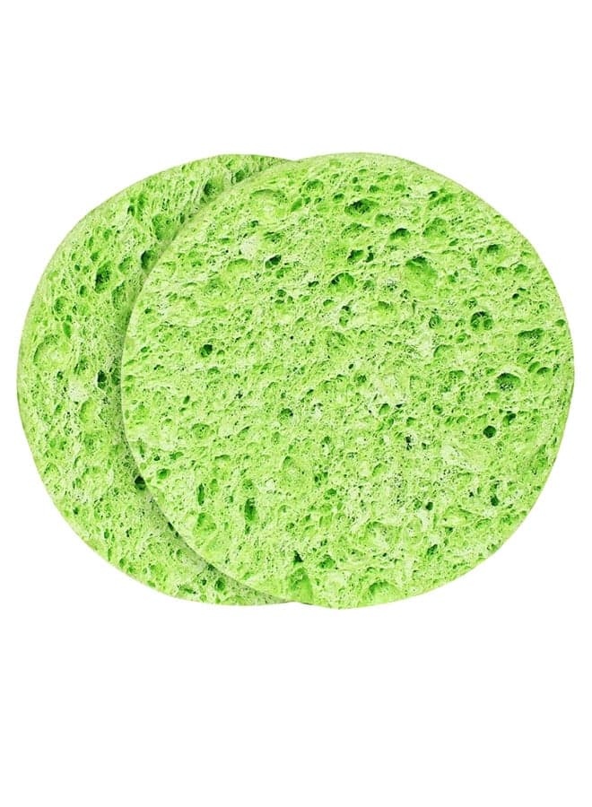 Pack Of 2 Mask Remover Sponge Green