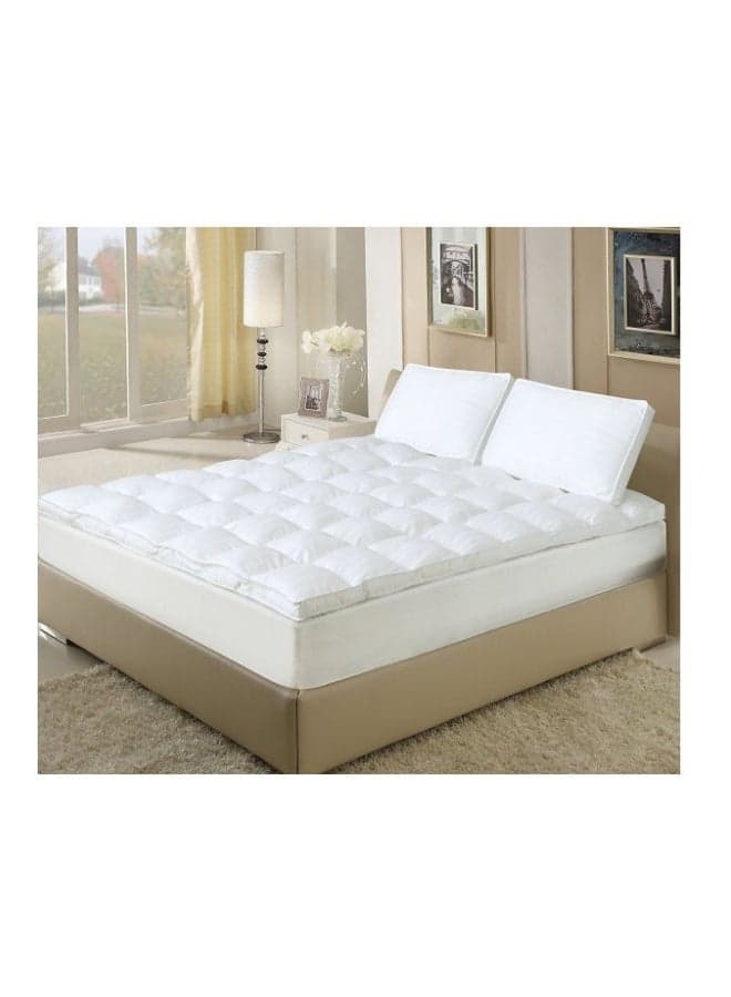 Fabric Mattress Topper Fabric White