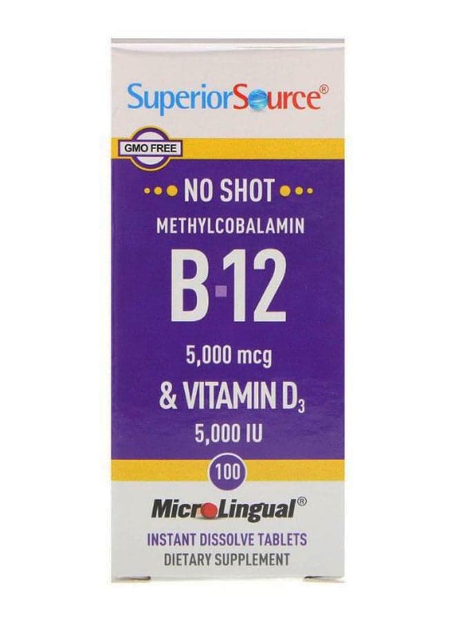 Methylcobalamin B-12 And Vitamin D3 - 100 Tablets