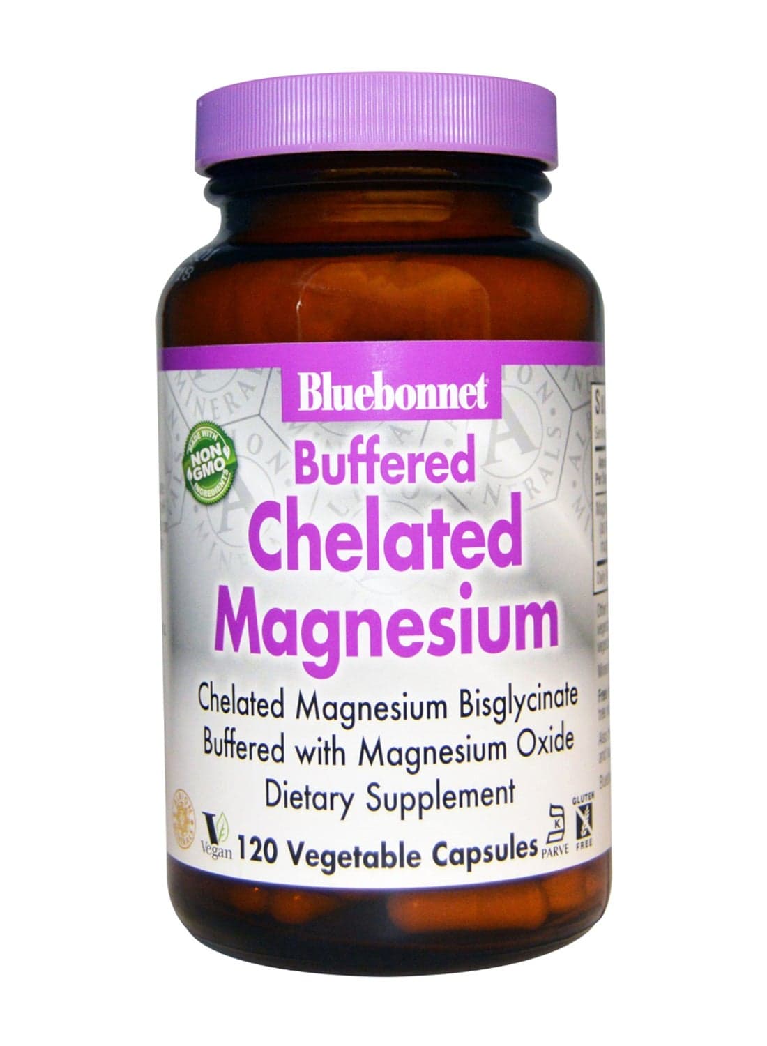 Buffered Chelated Magnesium Dietary Supplement - 120 Capsules