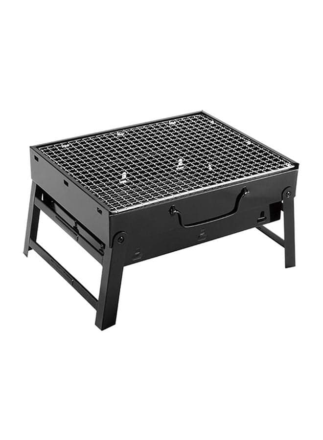 Portable Barbecue Charcoal Grill Black/Silver 35x26x6cm