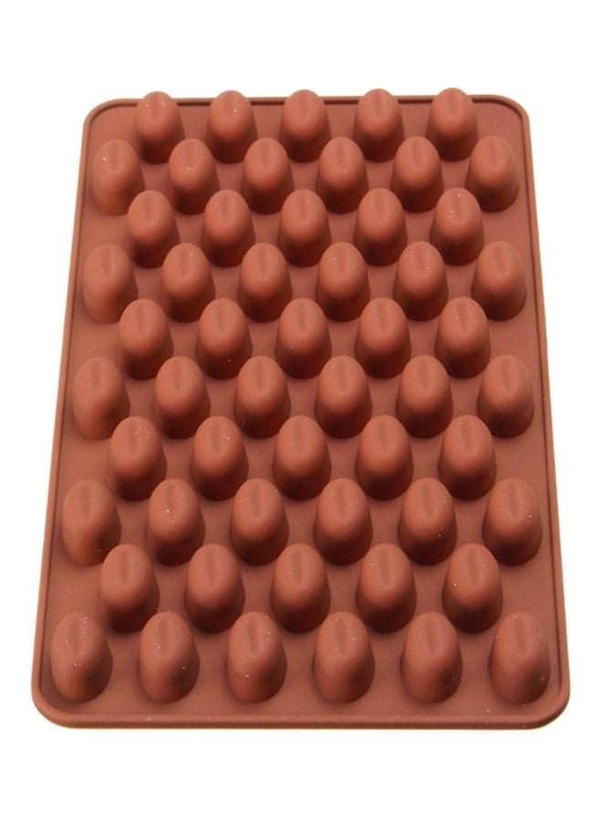 55-Cavity Silicone Pastry Mould Coffee 18.6x11x1.3centimeter