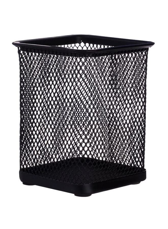 Mesh Steel Pen Holder Black