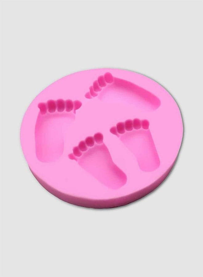 Small Feet Shaped Cake Mold Pink