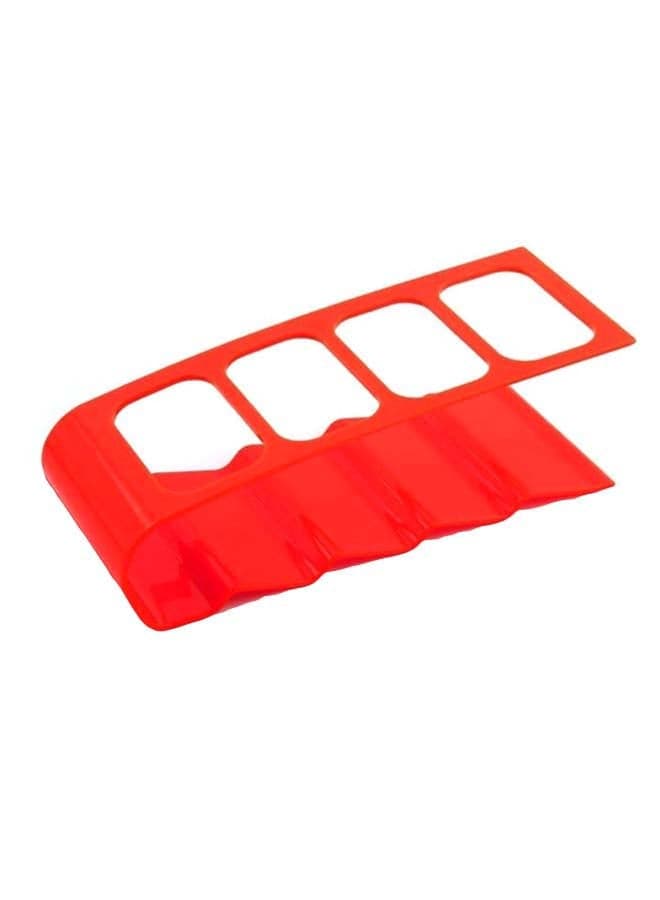 4-Slot Desktop Remote Control Holder Red 19 x 7.3cm