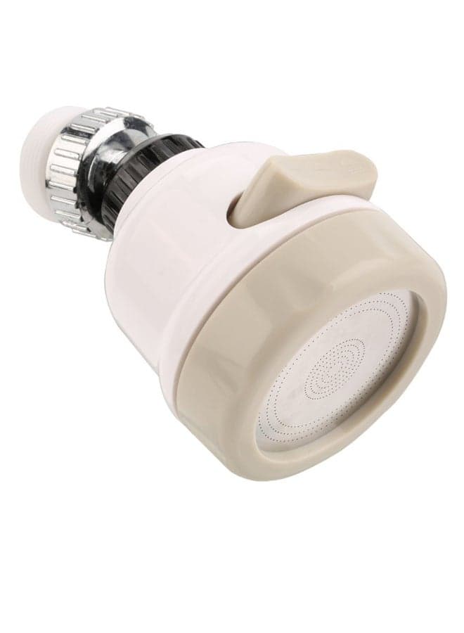 360-Degree Swivel Head Kitchen Water Sprinkler Faucet White/Cream/Silver 22 x 53mm