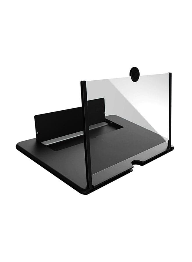 Pull Type Mobile Phone Screen Amplifier With Desk Holder Black