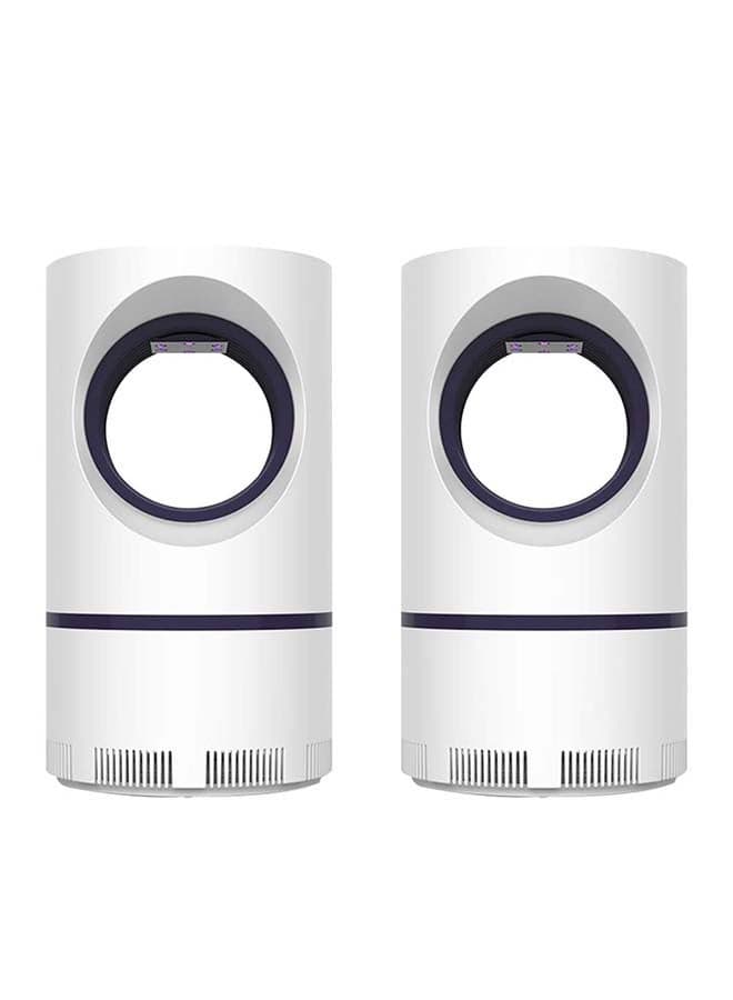 2-Piece USB Photocatalyst Household Mosquito Killer Lamp White