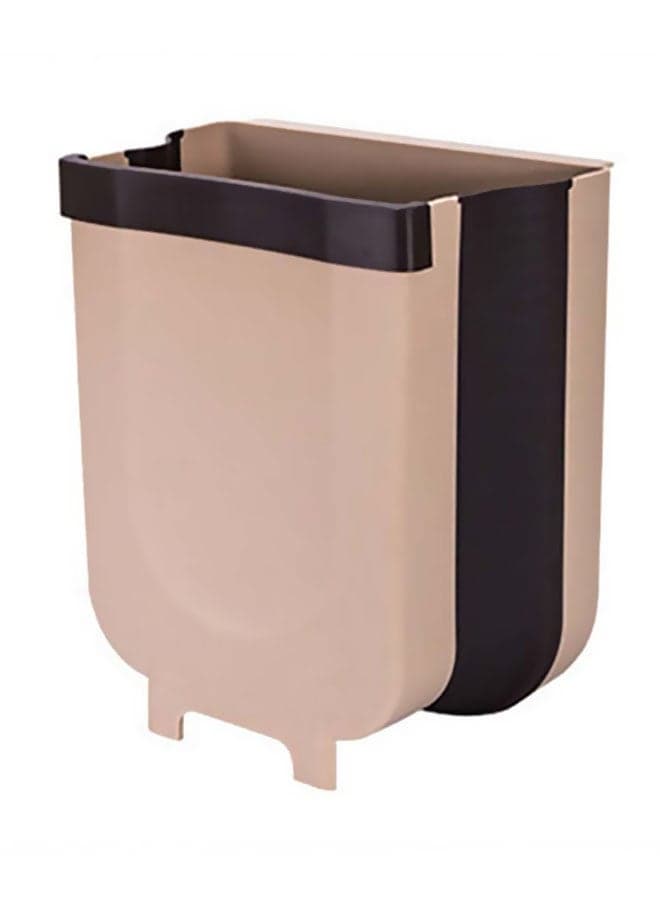 Portable Trash Can Khaki 28.6x25.3x17.5cm