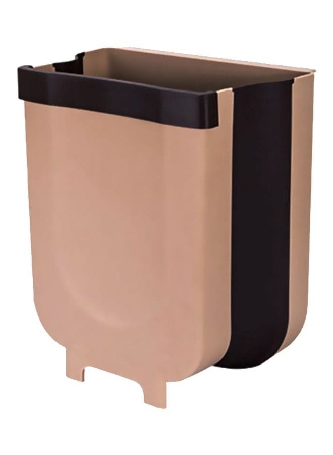 Plastic Trash Can Pink/Brown 28.6x17.5x25.3cm