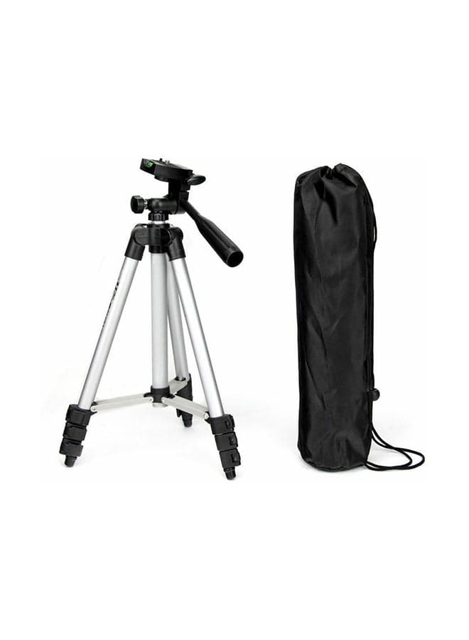 Portable Tripod Stand With Carry Case Silver