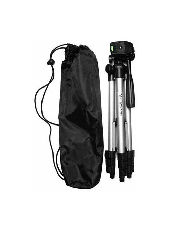 Portable Tripod Stand With Carry Case Silver
