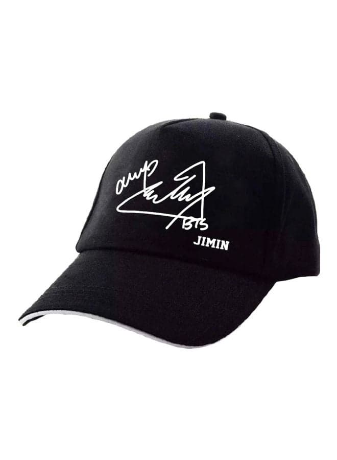 BTS JIMIN Printed Baseball Cap Black/White
