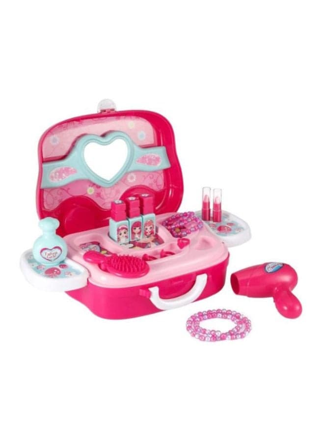 Little Girls Pretend Salon Makeup Kit And Cosmetic Pretend Play Set 26.92x23.88x9.91cm