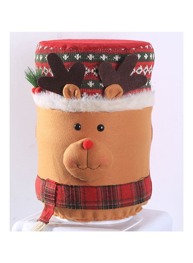 Decorative Water Dispenser Bucket Cover Brown/Red/White 37x25cm