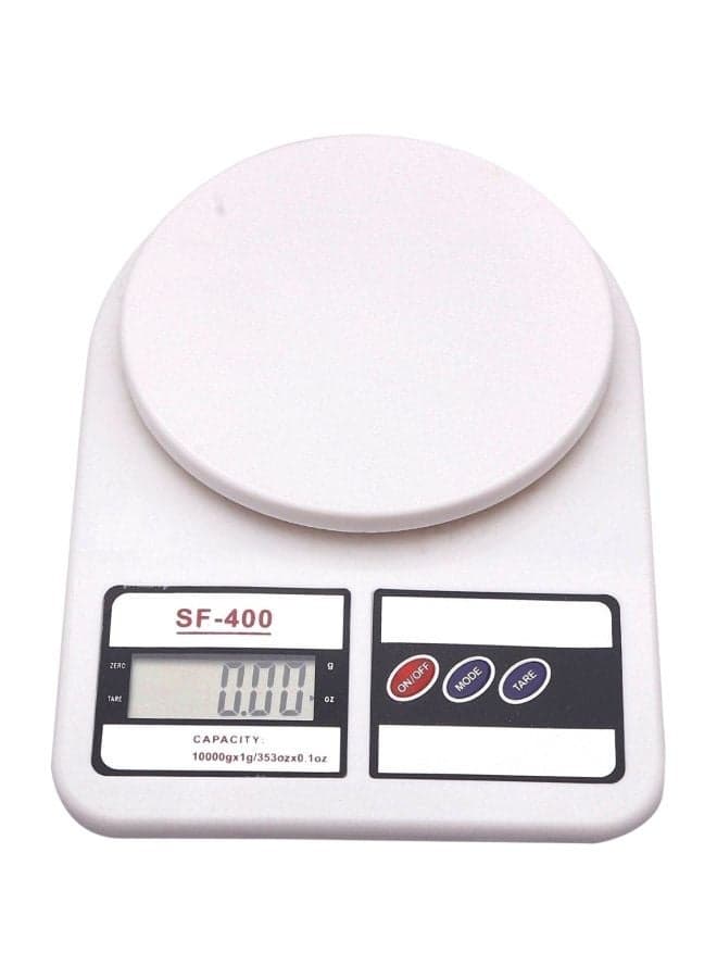 Digital Kitchen Weighing Scale White/Black 9.65x 6.7 x1.38inch