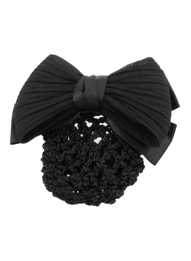 Snood Net Barrette Hair Clip Black