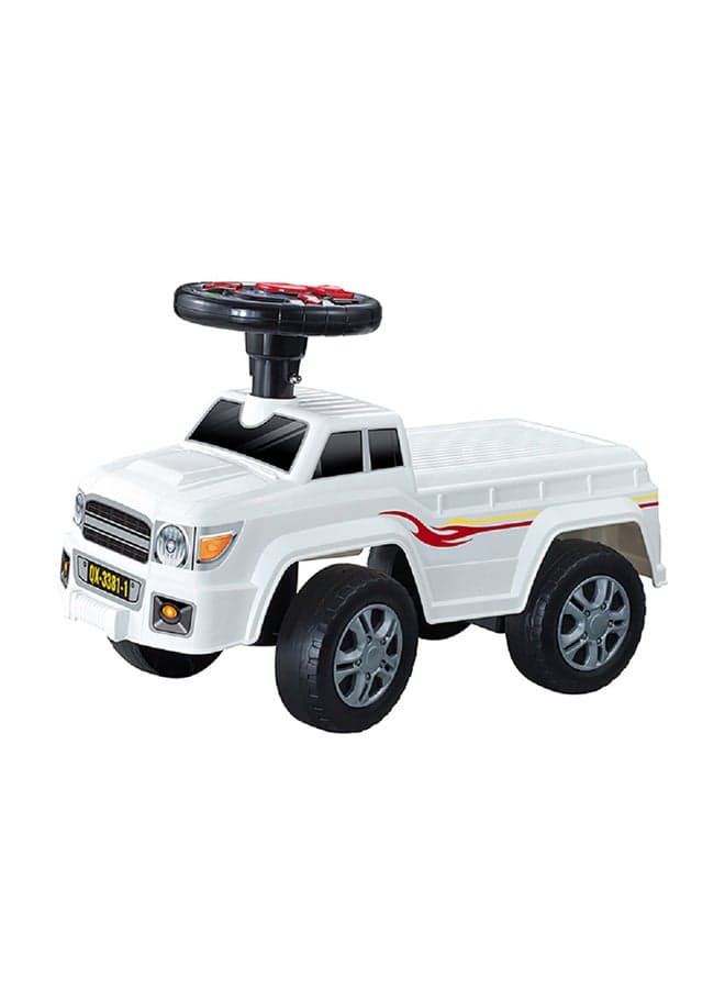 Steering Wheel Electric Ride-On Toy White