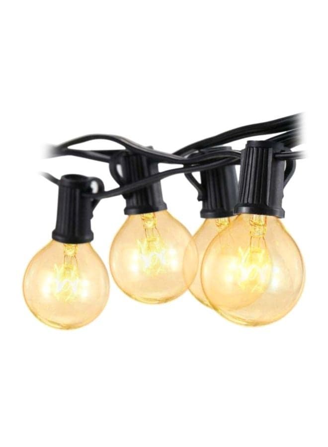 Globe Festoon String Light Bulb Black/Clear 27feet
