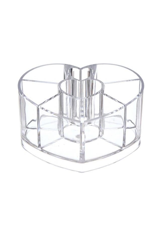 Heart Shaped Cosmetic Organizer Clear
