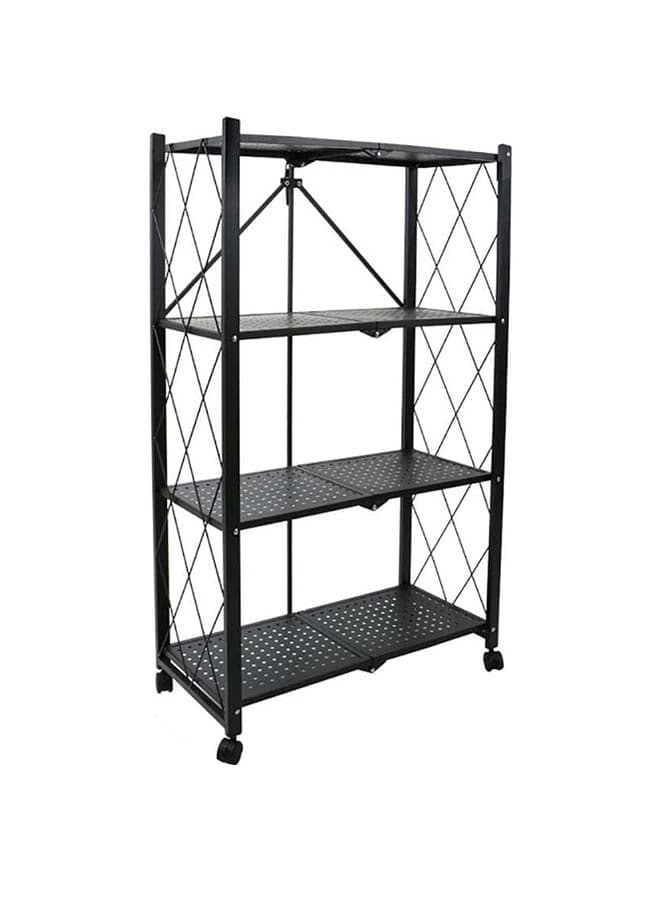 4-Tire Kitchen Storage Racks black 120x40x13cm