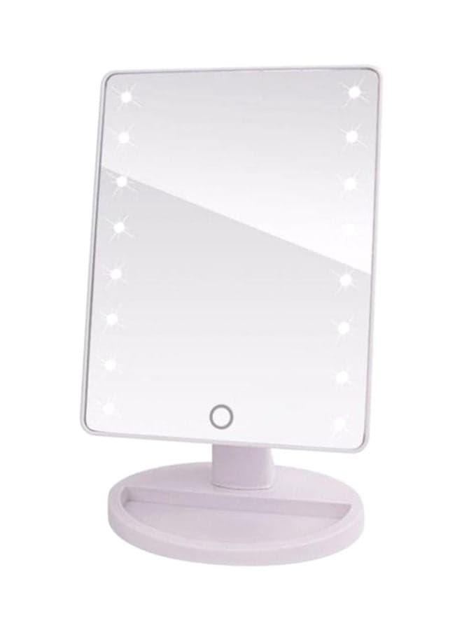 Rotatable LED Light Mirror White 22 x 17cm