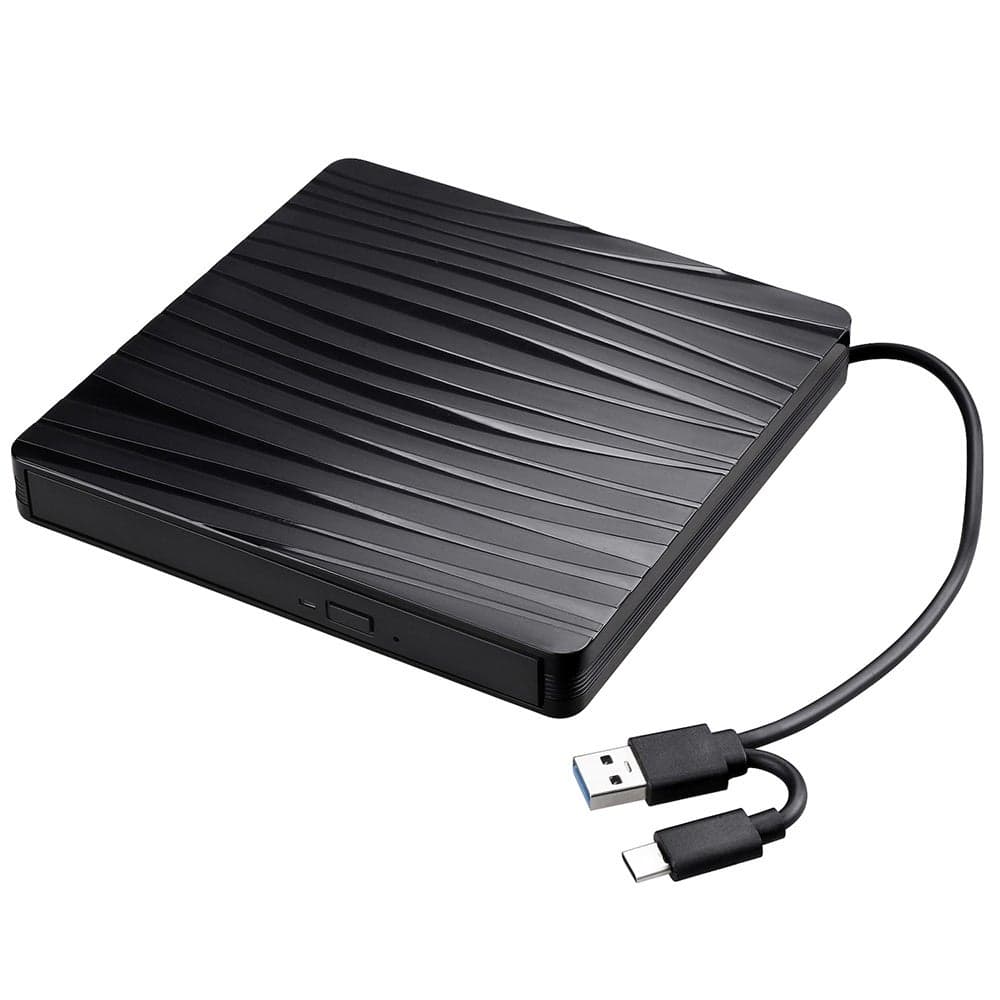 BT686 USB 3.0 Type-C External CD DVD +/-RW Portable ODD HDD Writer Rewriter Ultra Thin Optical Drive Burner Black