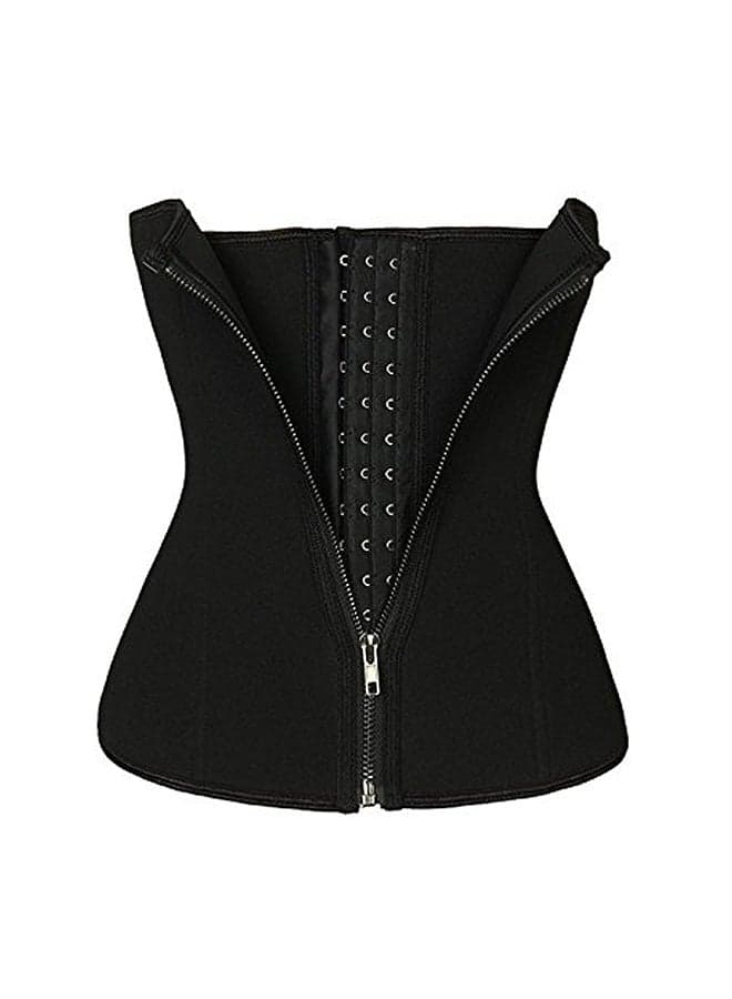 Women Double Waist Trainer Corset Body Shaper Tummy Control Black