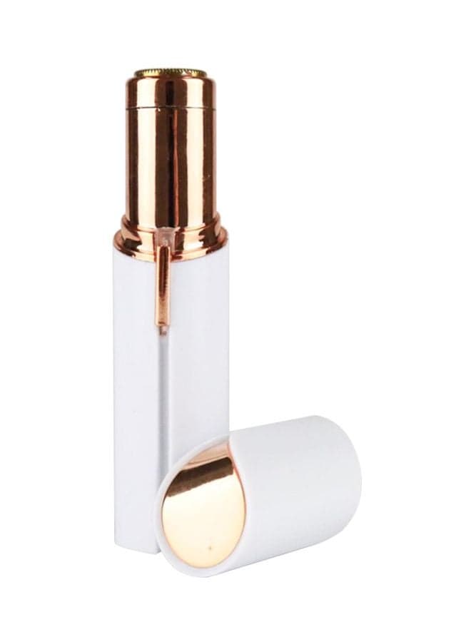 Portable Hair Removal Electric Shaver White/Gold 2x0.5x2cm