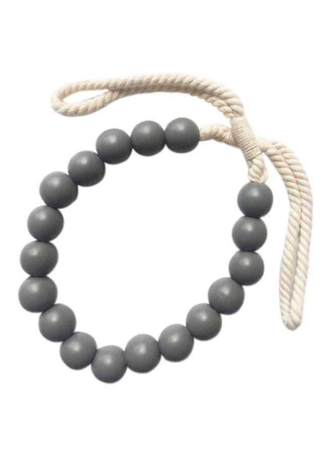 Wooden Beads Holdback For Drape Grey 80cm