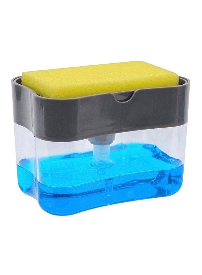 Automatic Kitchen Soap Dispenser Grey/Clear 14.5 x 10 x 13cm