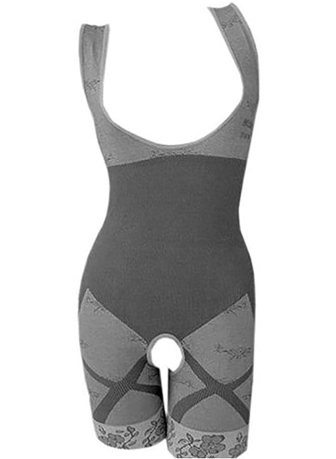 Sleeveless Scoop Neck Shapewear Grey