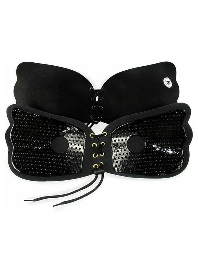 Butterfly Strapless Silicone Bra Black
