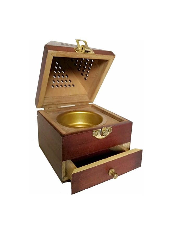 Wooden Mabkhara Incense Holder Brown