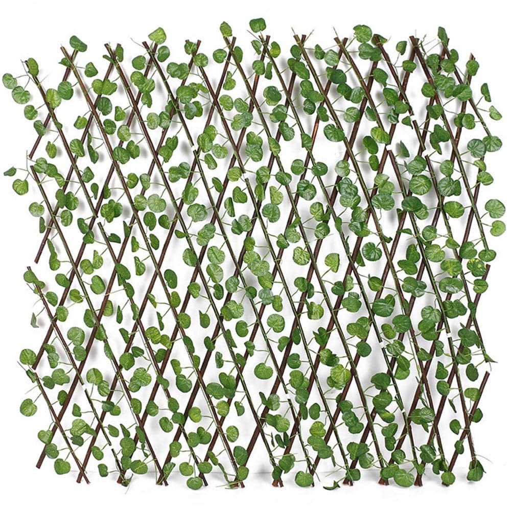 Simulation Telescopic Outdoor Garden Fence Wall Guardrail Decorative Leaves Blocking Plant Green 43.00x2.00x20.00cm