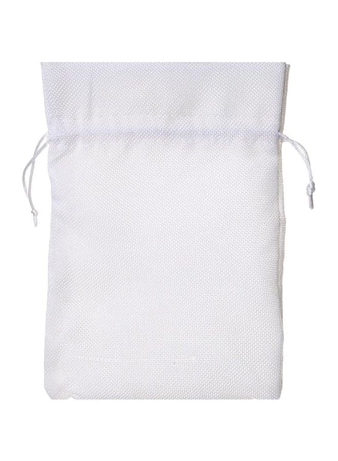 Drawstring Baby Shower Gift Bag White