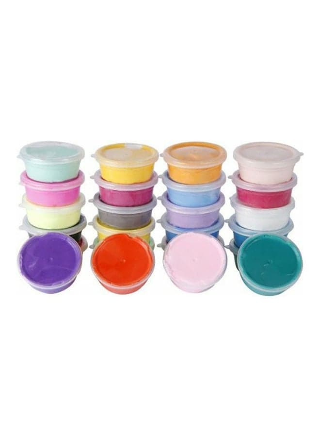 24-Piece Fluffy Slime Dough Toy Set Multicolor