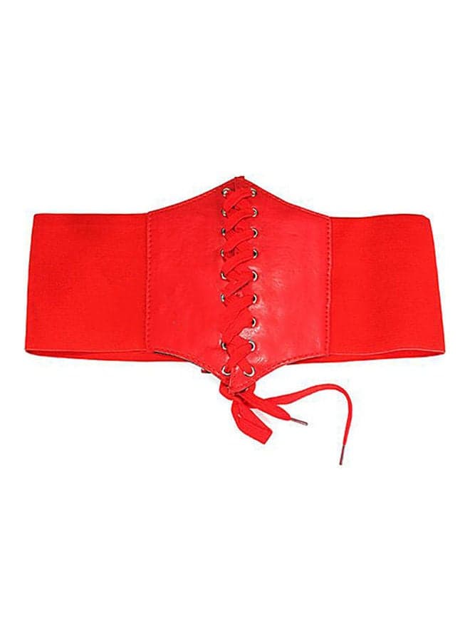 Wide Waist Waistband Belt Red