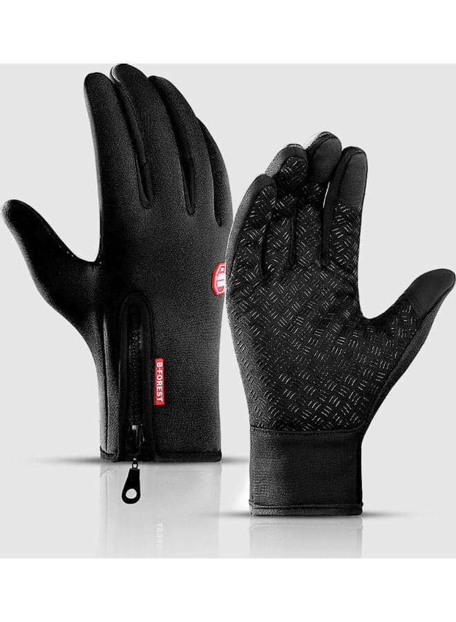 Cycling Gloves Touchscreen Waterproof Fleece Thermal Sports Gloves for Hiking Skiing 0.094kg