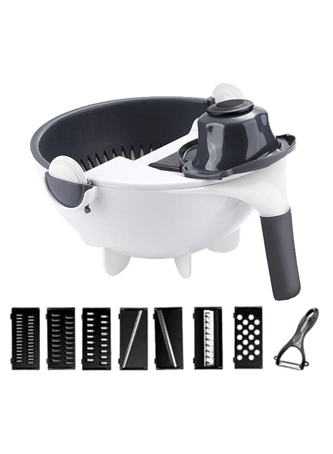 Vegetables and Meat Slicer Black/White 23 x 13.5 x 23cm