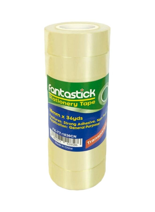 8-Piece Transparent Tape Clear