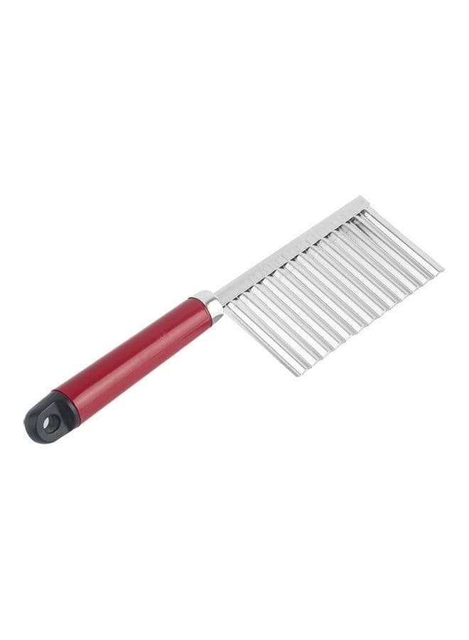 Stainless Steel Potato Wavy Edged Knife Silver 22x6cm