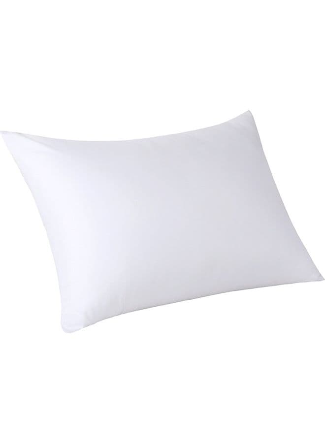 Simple Solid Color Rectangle Soft Sleeping Bed Pillow Fabric White 50x75cm
