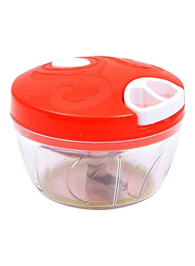 Hand Chopper Manual Rope Food Processor Shredder Salad Maker Garlic Onion Slicer Cutter red 13*13*13cm