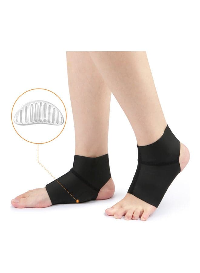 Pair Of Compression Arch Support Brace With Gel Inserts Insole 14 x 2cm