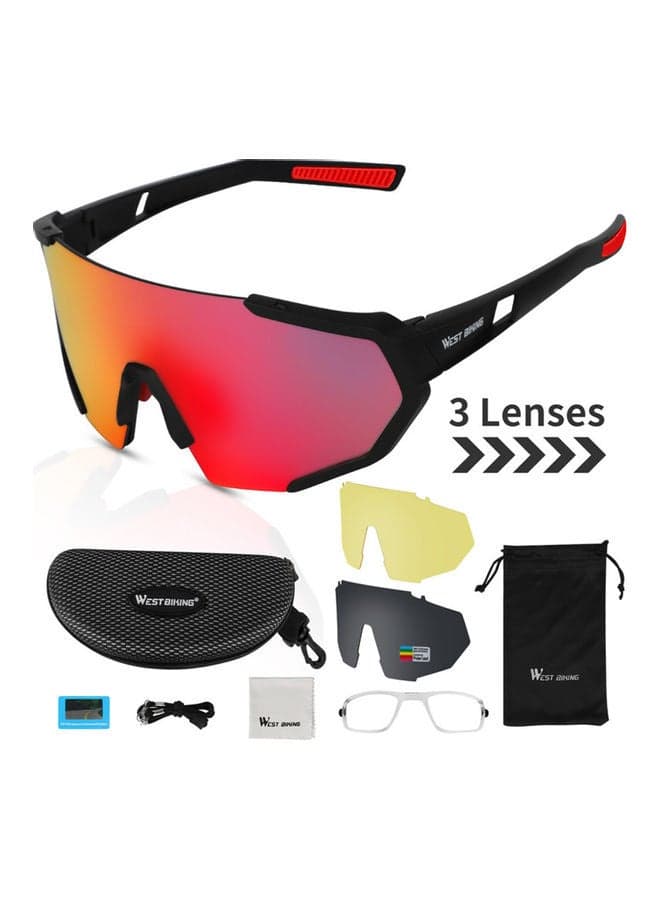 WEST BIKING Color Changing Cycling Glasses Windproof Sunglasses Equipment Outdoor Riding Sunglasses Polarized Myopia Sport Glasses 18*7.5*9cm
